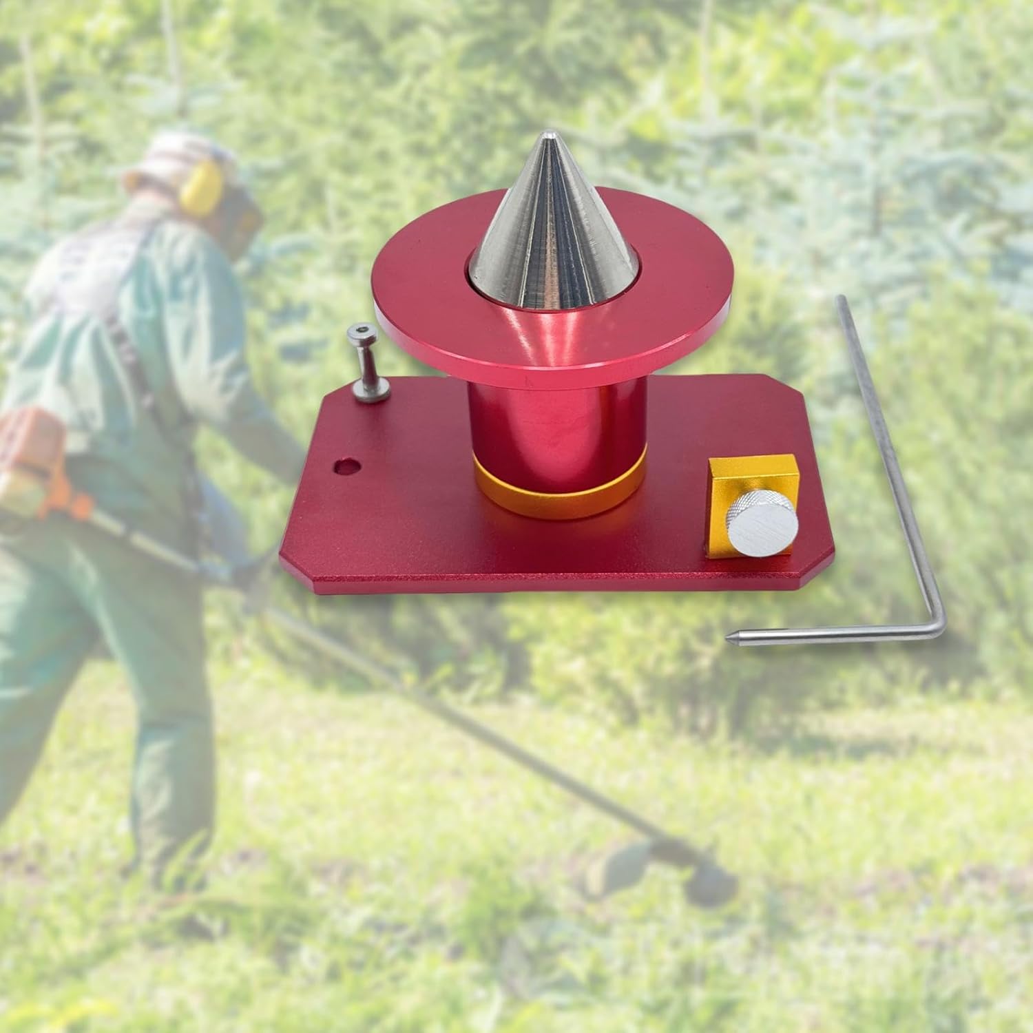 Blade Balancer Balancing Tool Equipment Professional Aluminum Alloy Replacement Adjustable Holder for Park Home Backyard, Red