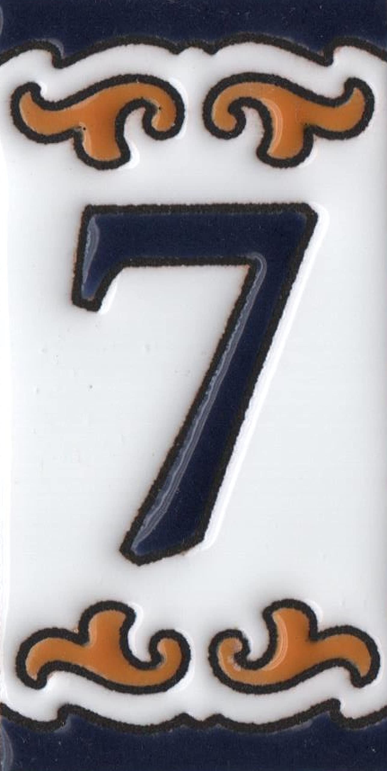 7,5 cm x 3,7 cm Modelo-05 Handgeschilderde Keramische Spaanse Nummer, Brief Tegel & Filigraan Frames (6 Tegel Frame
