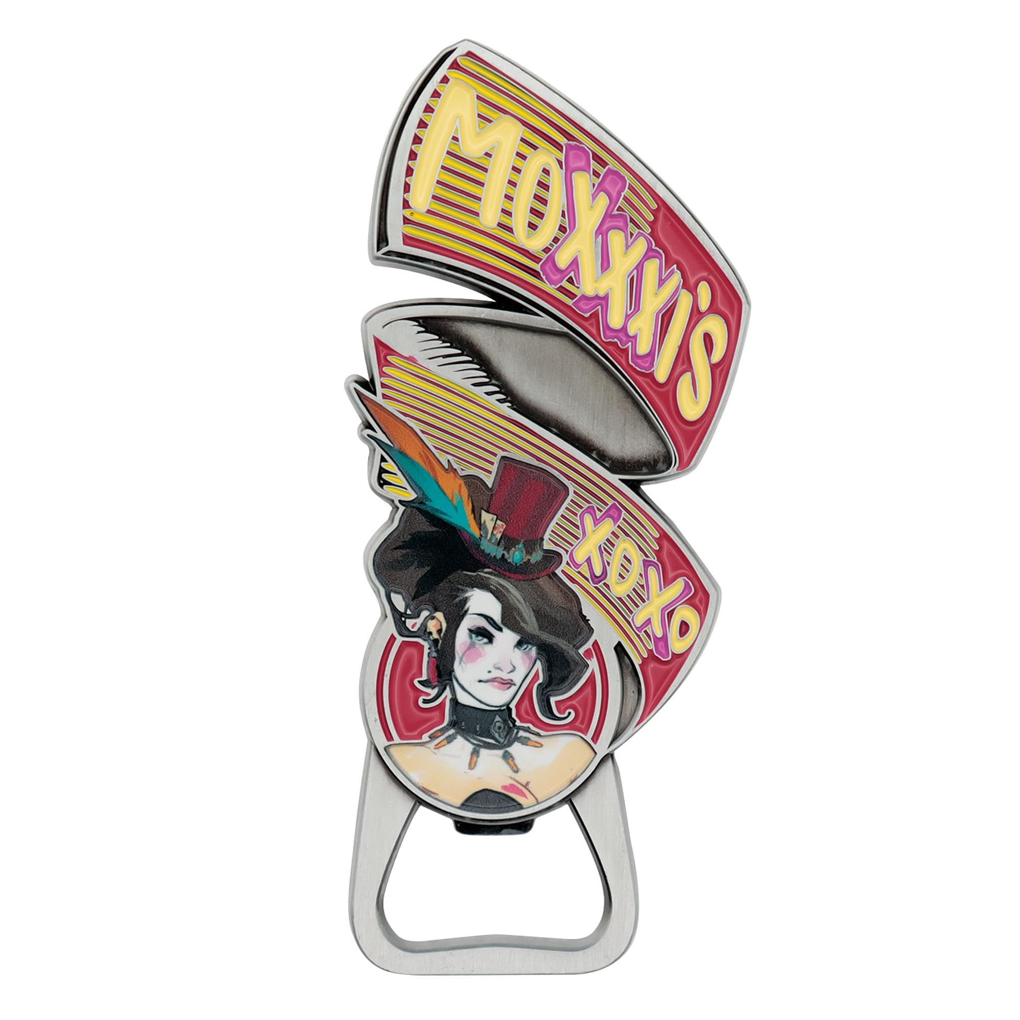 Borderlands Mad Moxxi Metal Bottle Opener – Officially Licensed Collectible – Magnetic Back – 100x43mm – Gamer Gift & Pop Culture Bar Accessory