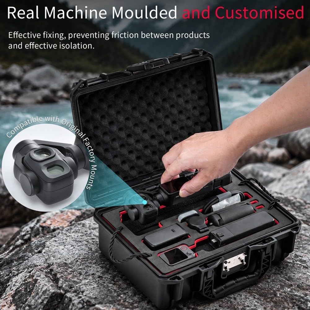 Custodia rigida impermeabile per dji Pocket 4 Pro, scatola da viaggio antiurto in ABS con grado di protezione IPX6
