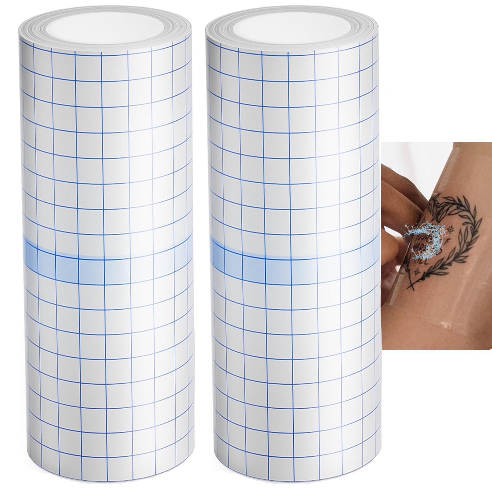 2 Roll 15 cm Second Skin Tattoo folia uzdrawiająca tatuaż plaster wodoodporny, Unihuby 2M każda rolka tatuaże Cover Aftercare Bandage Tatuaże akcesoria
