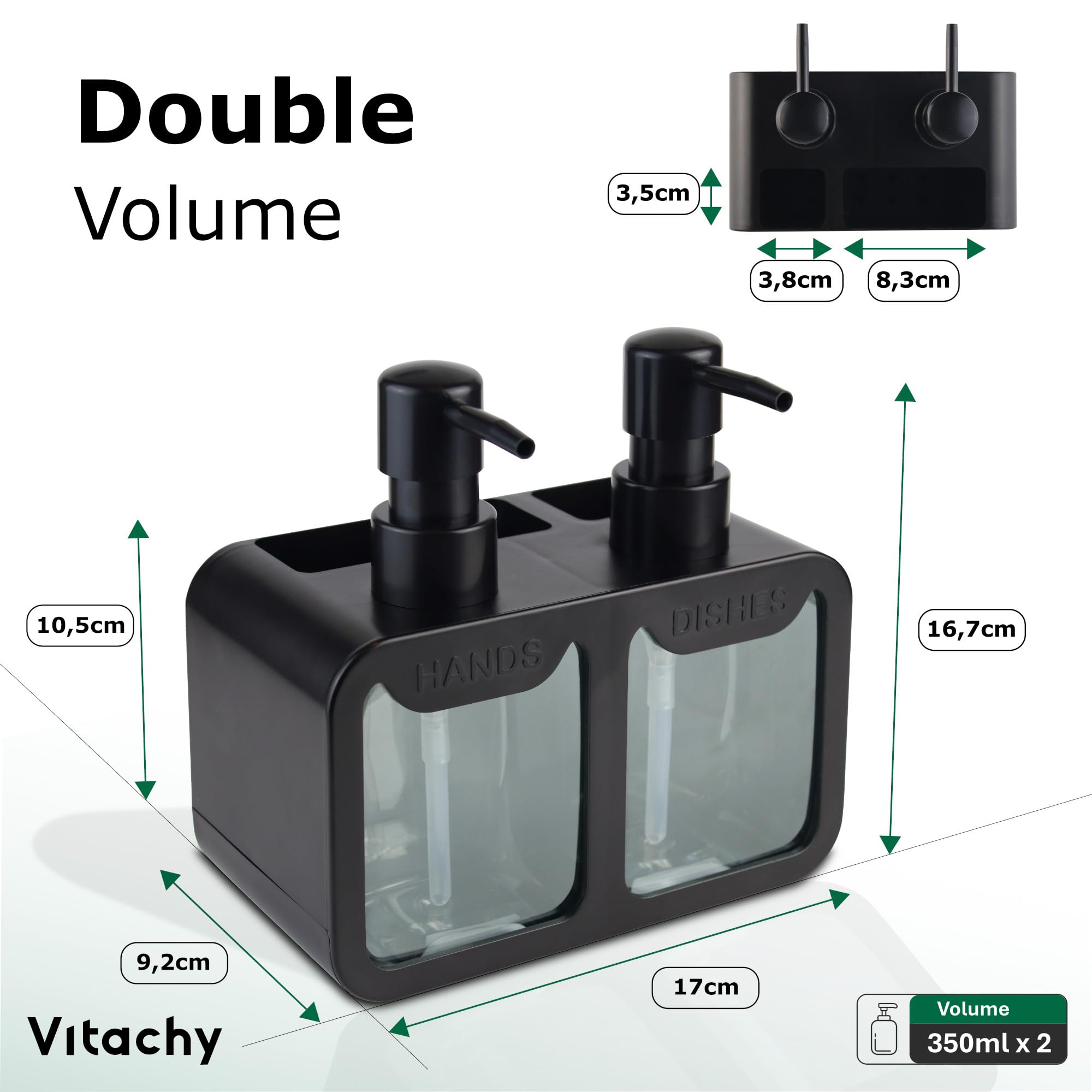 DISTRIBUTEUR DE SAVON, Matte Black E--DISTRIBUTEUR DE SAVON, Noir Mat