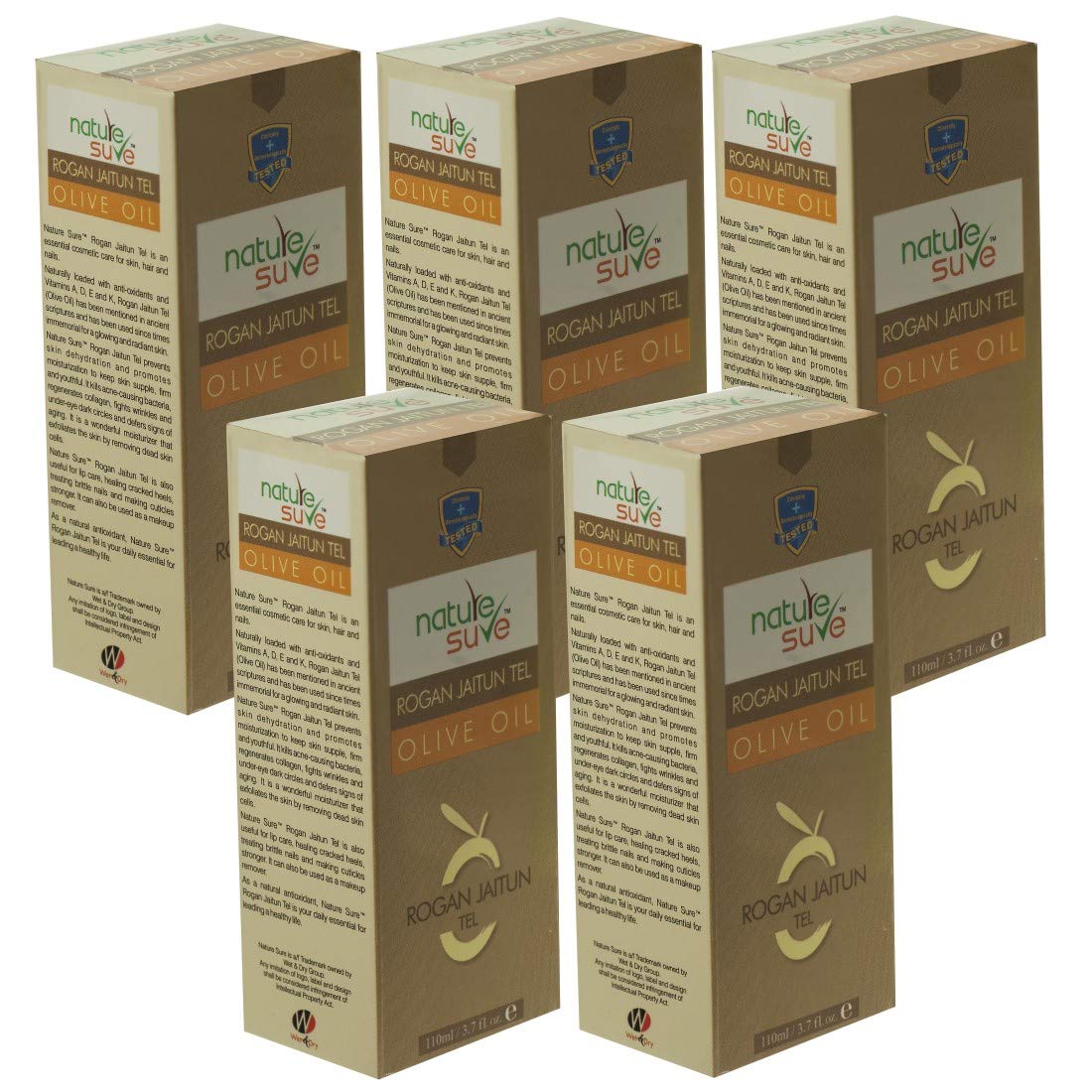 Nature Sure™ Rogan Jaitun Tail (Olive Oil) - 550ml (5x110ml) – for skin, hair and nails