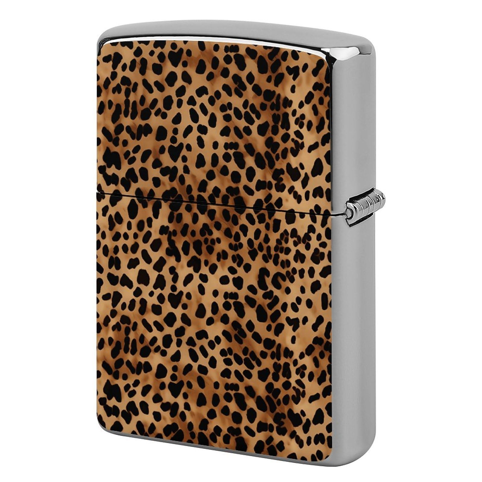 Leopard Patterned Wallpaper Lighter Cover for Men, Personalized Lighter Case for Birthday Gift, Flip-Top Lighters Protective Cover, Portable Lighters Shell for Outdoor, Travel