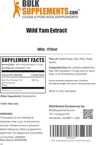 Miniatura 2 de BULKSUPPLEMENTS.COM Polvo de extracto de ñame silvestre, suplemento de hierbas, suplemento de ñame silvestre, extracto de raíz de ñame silvestre,