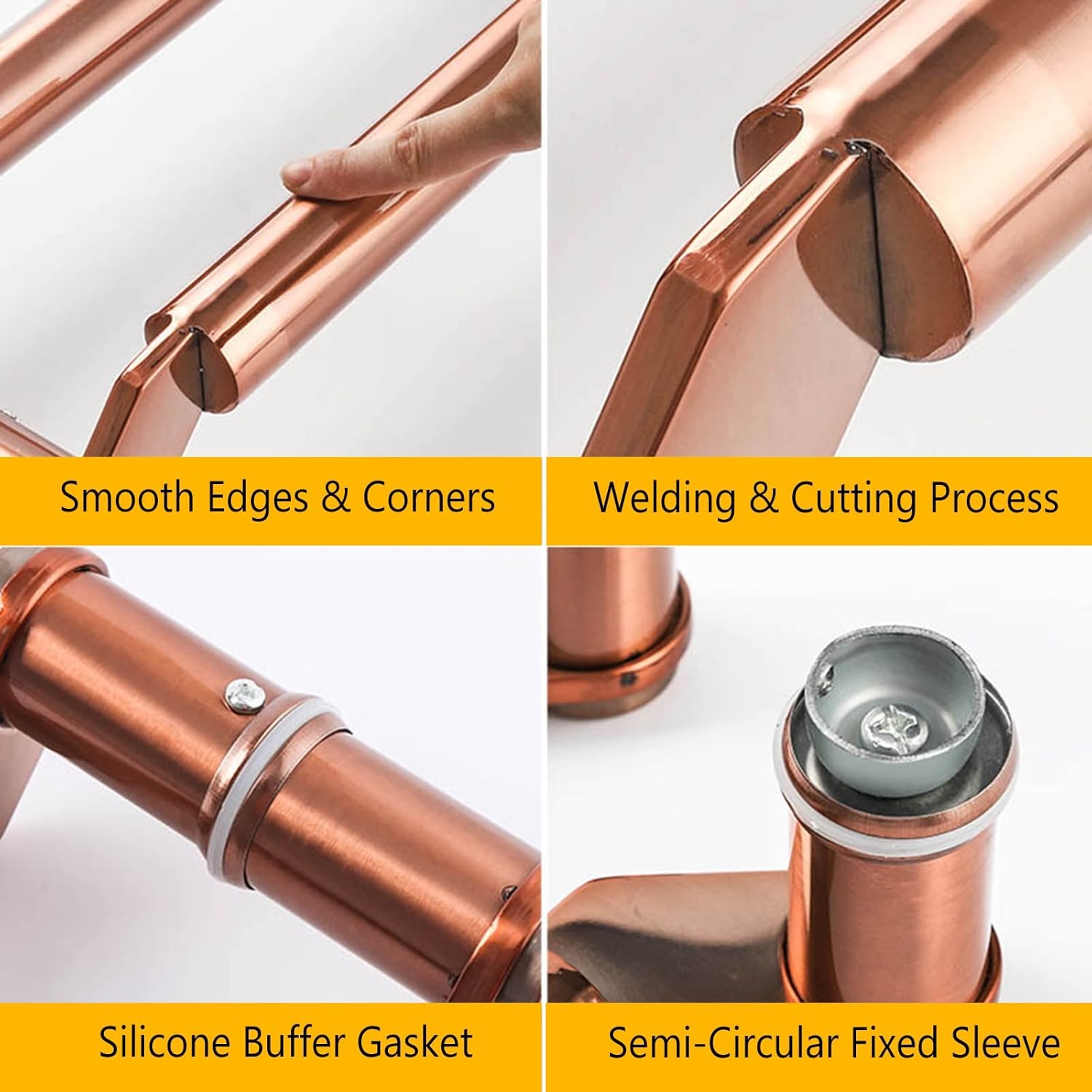 Stainless Steel Barn Door Handle, Solid Push Pull Door Handles Hardware Set, Round Glass Gate Handle for Garages/Sheds/Office/Pink/80Cm/31.5In