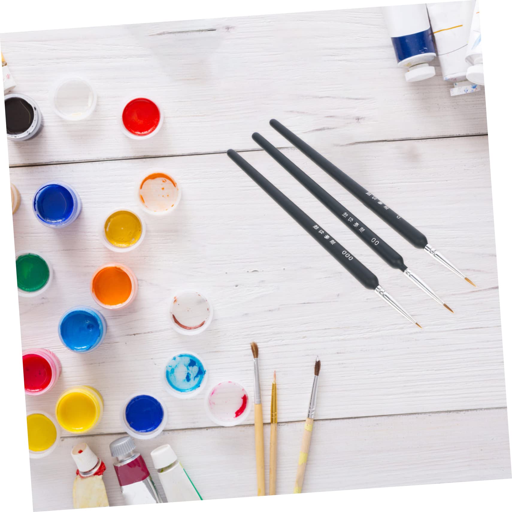 SEWACC Acuarela Pinceles 45 Piezas Pelo De Decoración del Cabello Pinceles De Pintura Gouache De Detalle Equipo para Uñas Gel para Uñas Revestimientos Pintura De Miniaturas De Madera