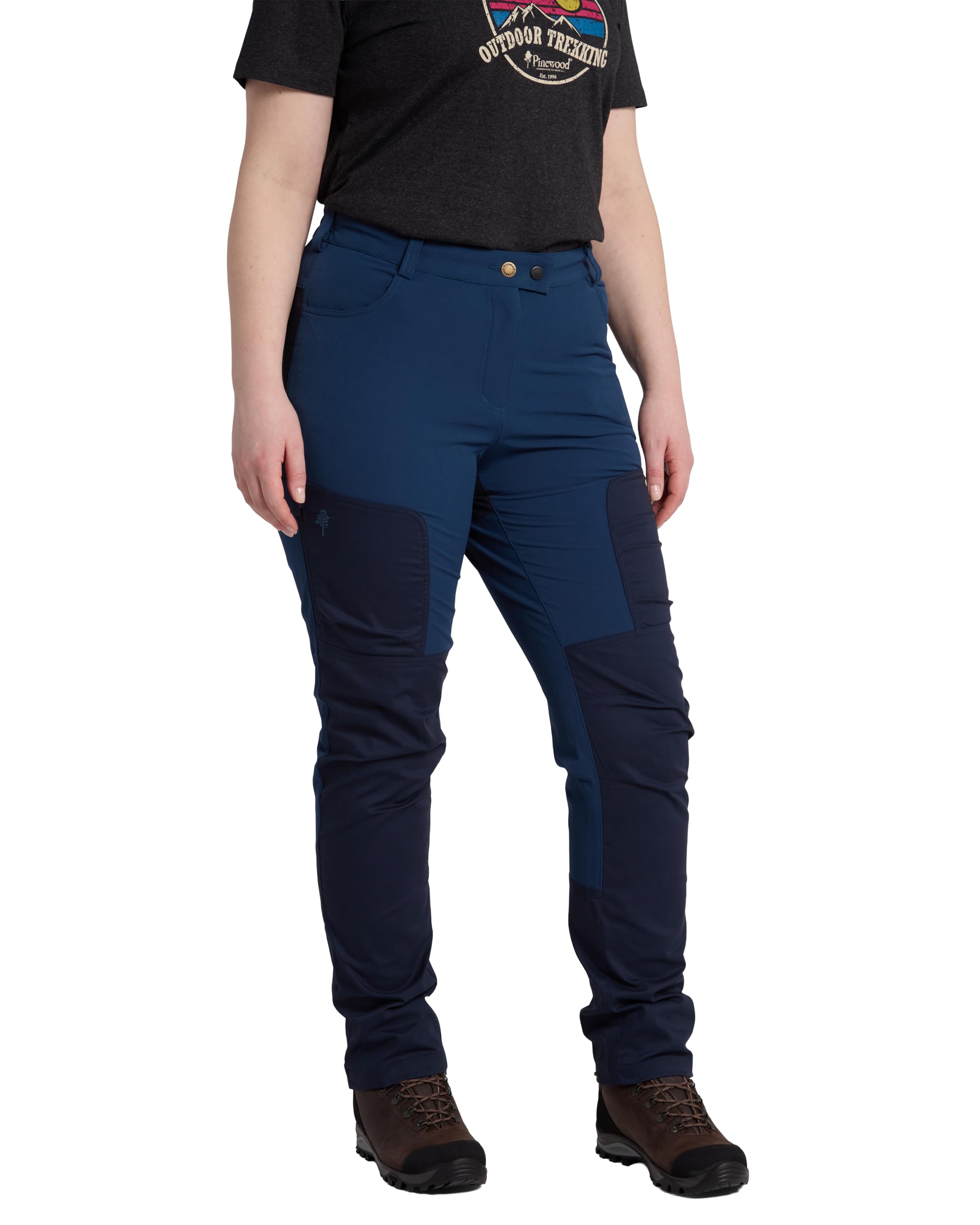 Pinewood Outdoor Hosen für Damen, robuste Outdoorhose Damen mit Stretcheinsätzen und elastischem Bund für Komfort, für Outdoor und Alltag