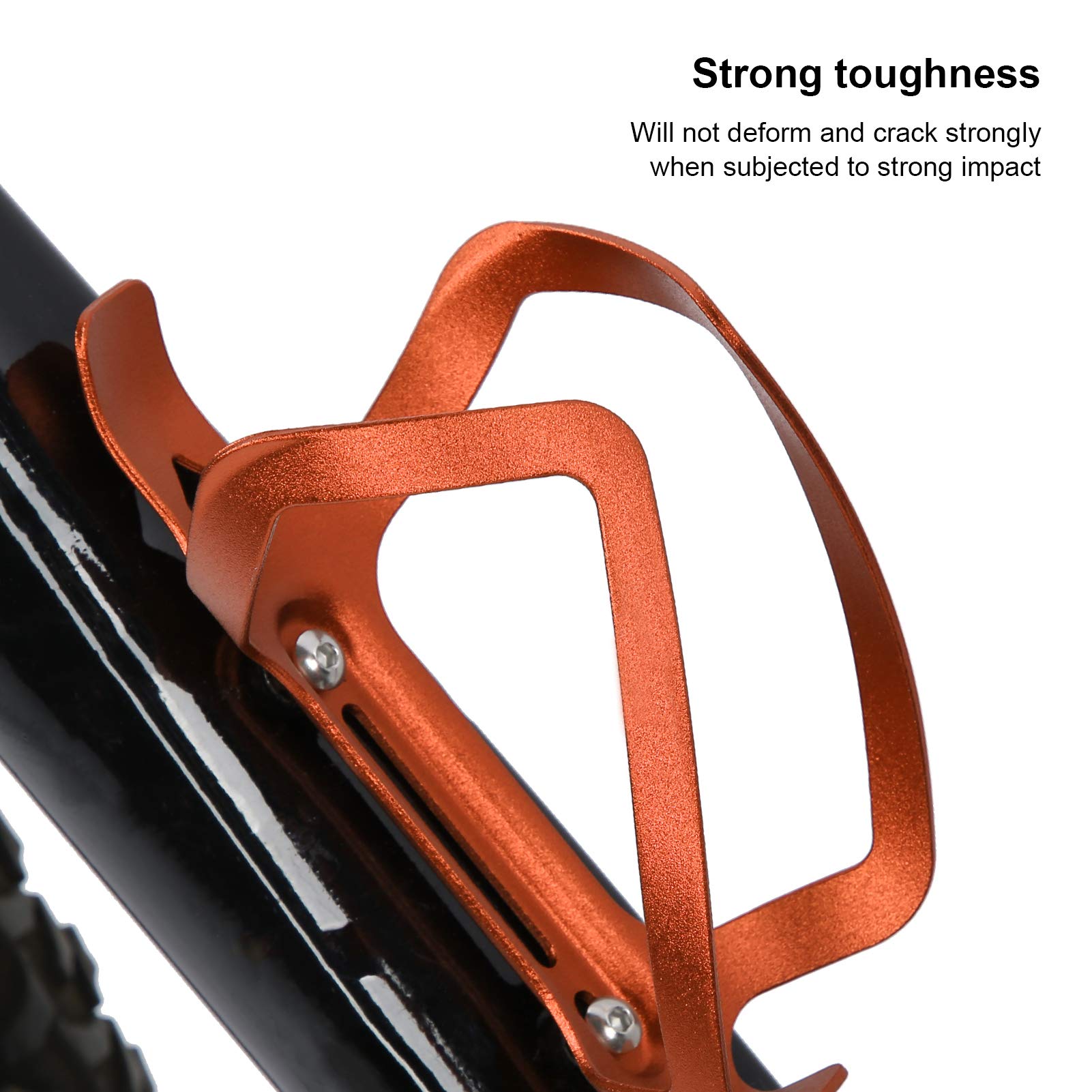 Keenso Aluminum Alloy Bike Water Bottle Holder, Water Bottle Cage, Orange - Image 3