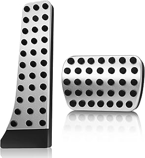 Upgraded Pedal Cover for Mercedes Benz C E S GLC GLE GLK SLK CLS SL Class W204 W205 W213 X253 W167,Car Accessories (Silver)