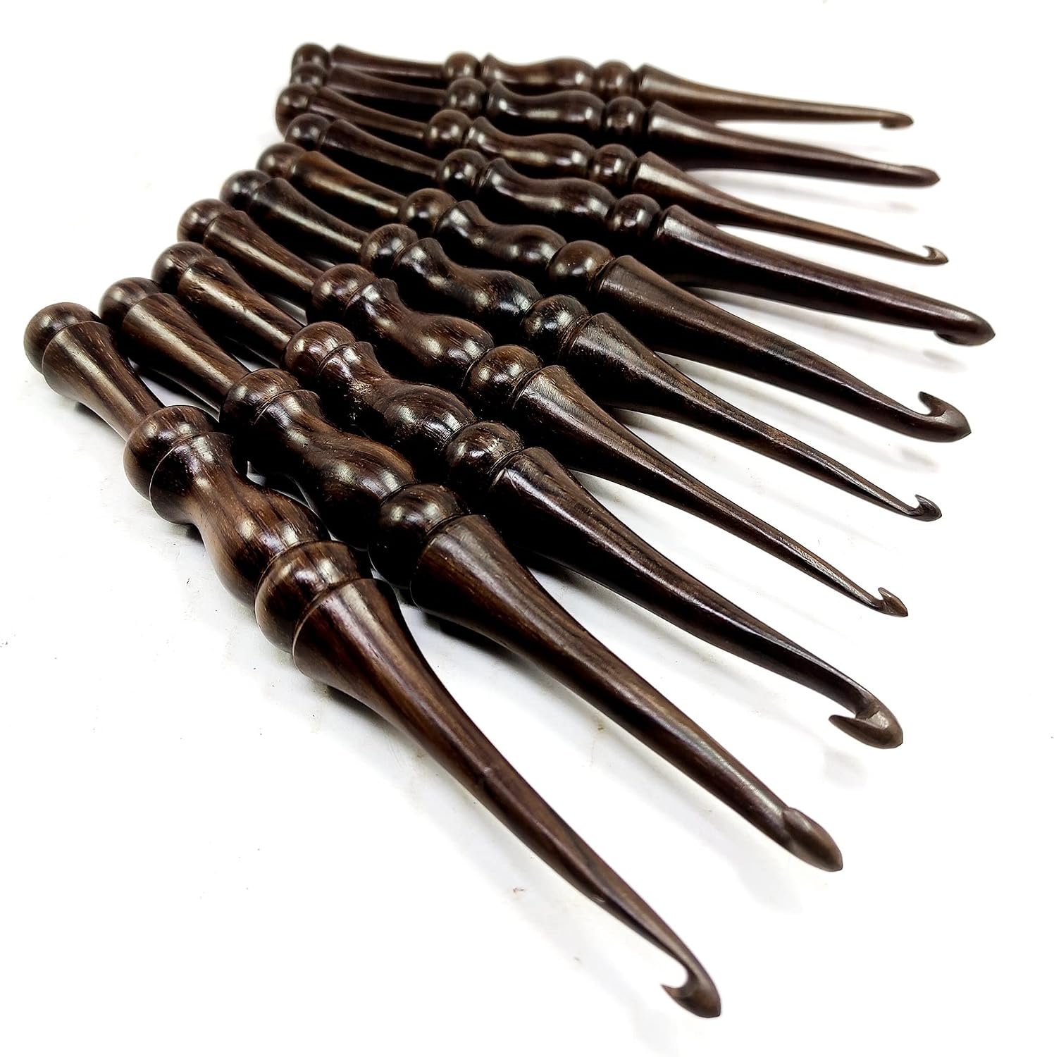 Wooden Crochet Hooks for Wool Knitting Unique Designer Adorable Crochet Hooks Handcrafted Knitting Needles Weave Yarn Craft Gift for Elders by AF Luxury HANDICRAFTS