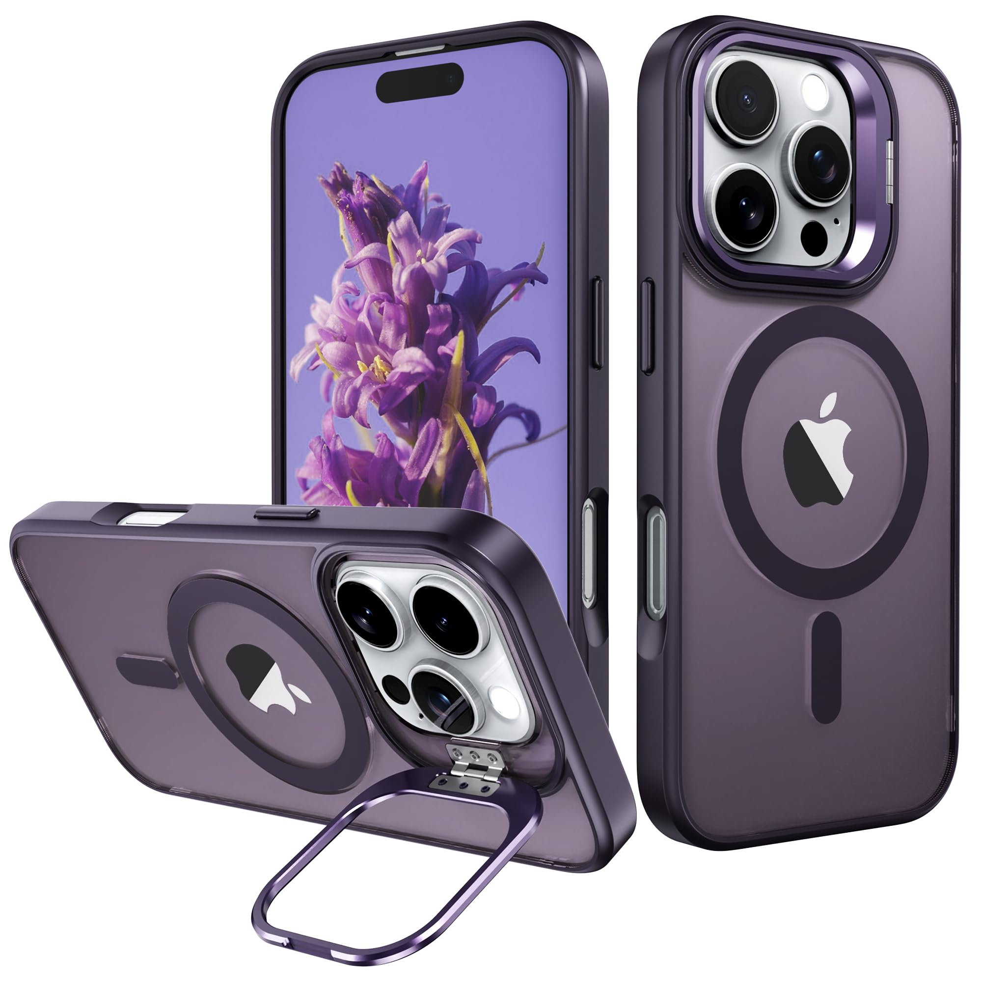 Coque iPhone 13 Pro Max antichoc rigide légère violette avec béquille photo - 8