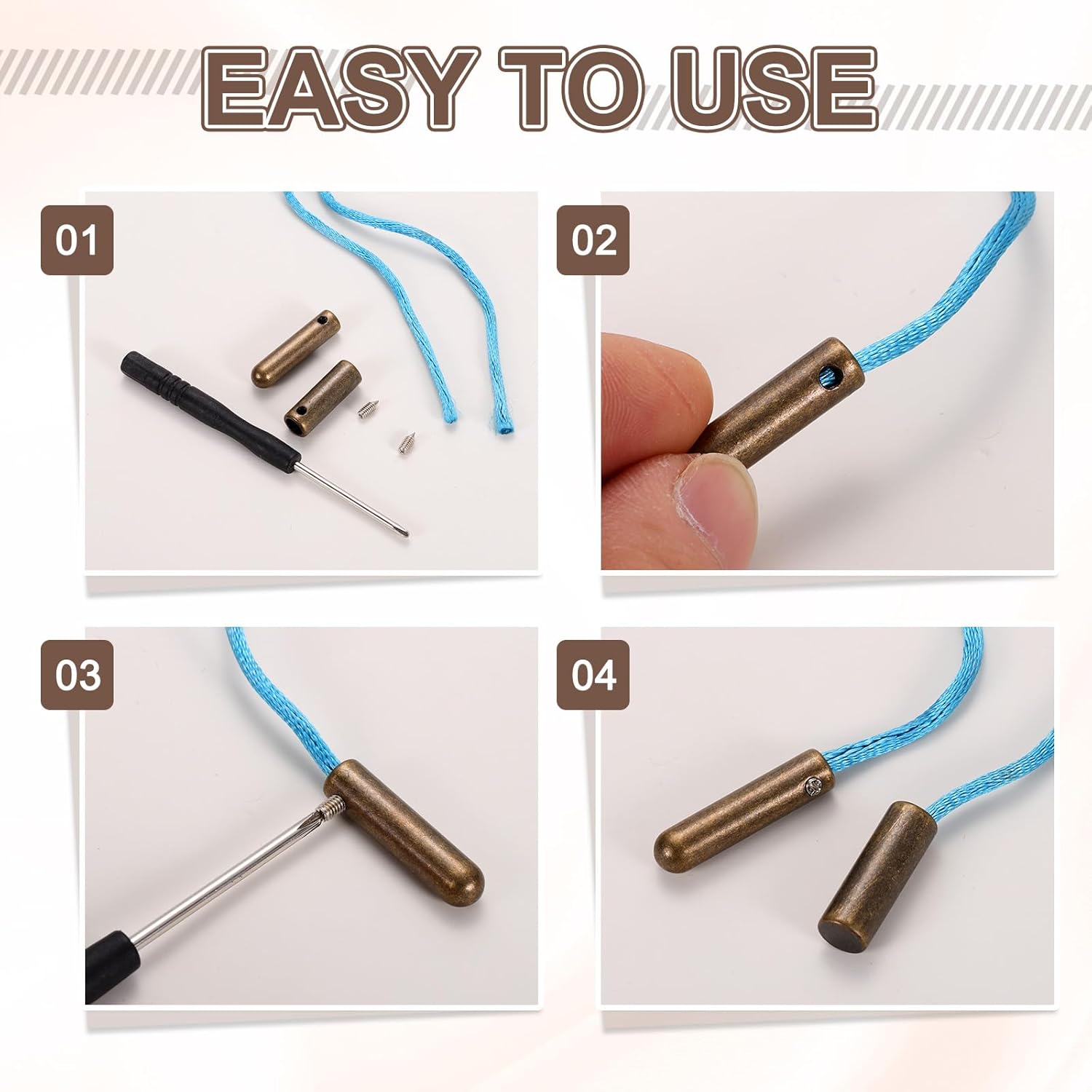 PATIKIL Metal Aglets with Screw, Alloy Hoodie String Cap Shoelace Tips, Cylindrical Aglets DIY Clothes Canvas Sneakers