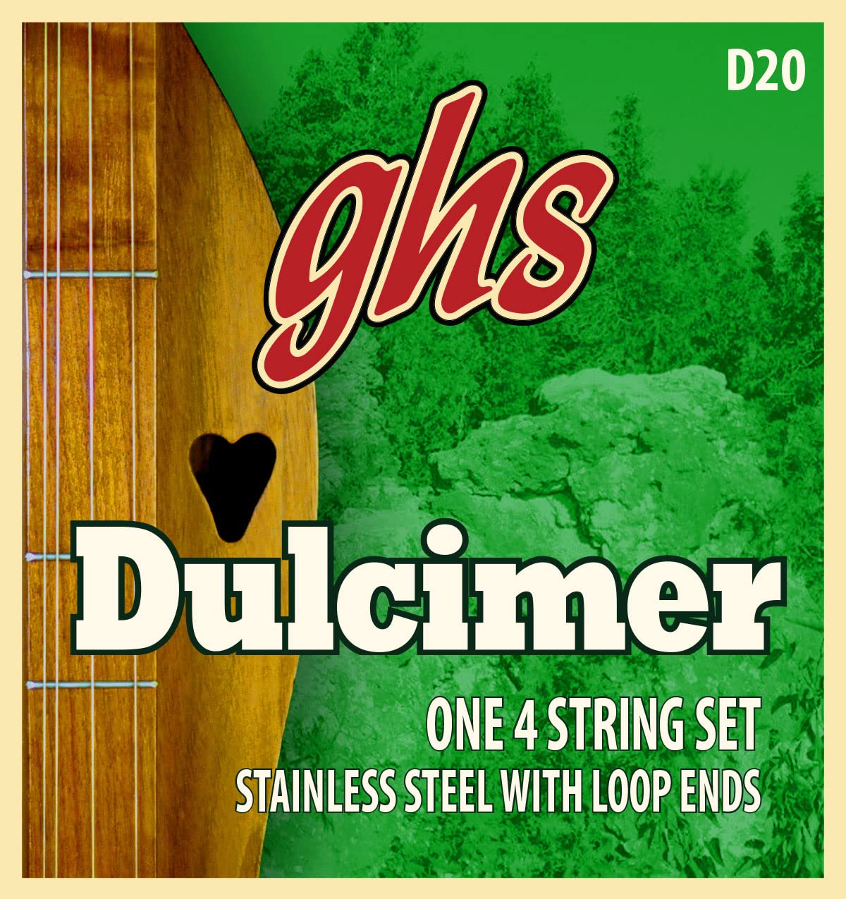 GHS Dulcimer Loopend Stainless Steel Strings 12-20 D20