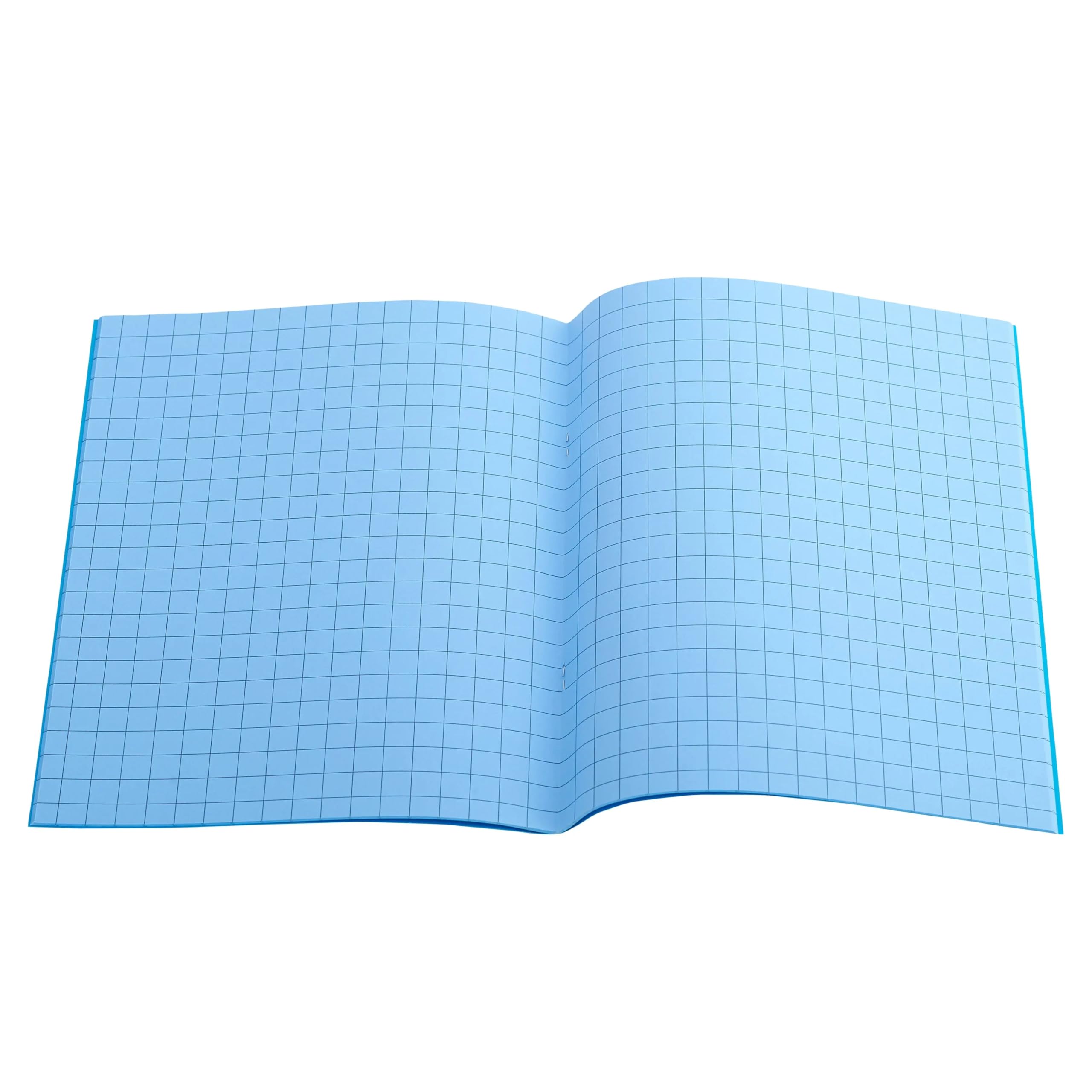 The Dyslexia Shop 9" x 7" - 10mm Squared Coloured Paper Exercise Book Blue/Pack of 10