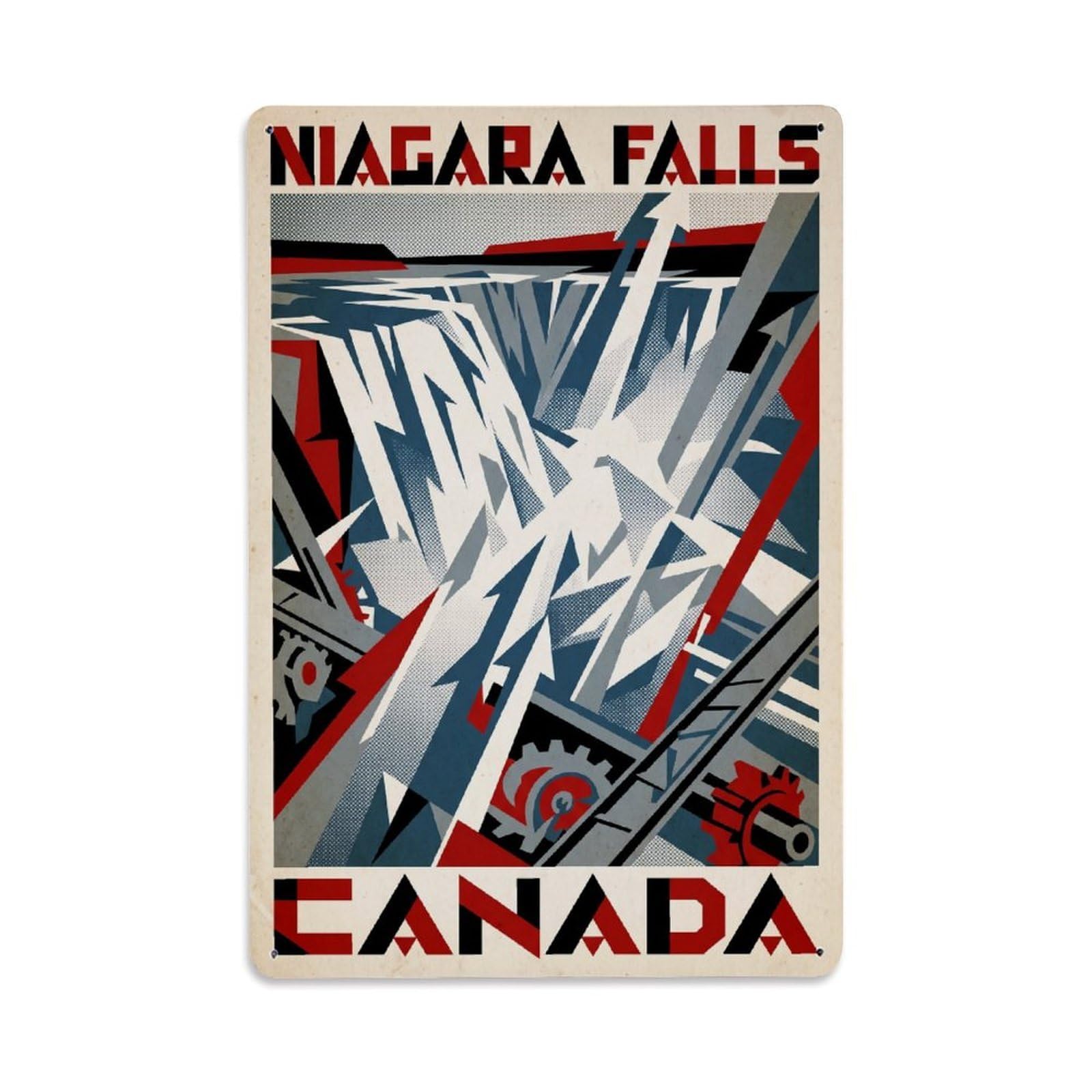 Xanthor Style Vintage Canada Niagara Falls Travel Metal Tin Sign