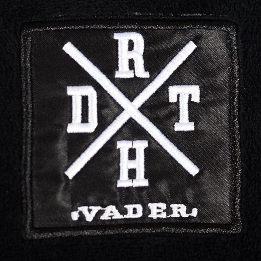 Star Wars Darth Vader Hooded Bathrobe for Men/Women | Soft Plush Spa Robe for Adults | Lightweight Fleece Shower Robe With Belted Tie | One Size Fits Most Adults