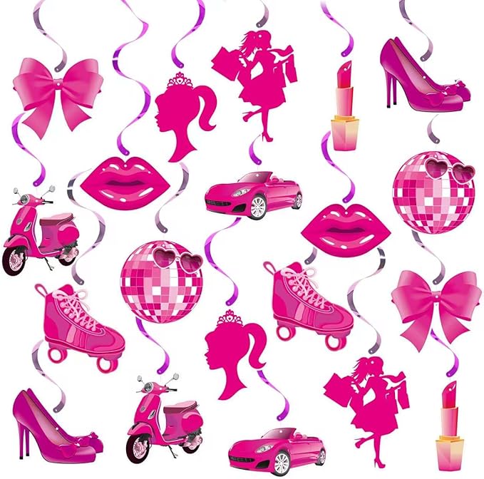 Pink Party Decorations Hot Pink Girls Hanging Birthday