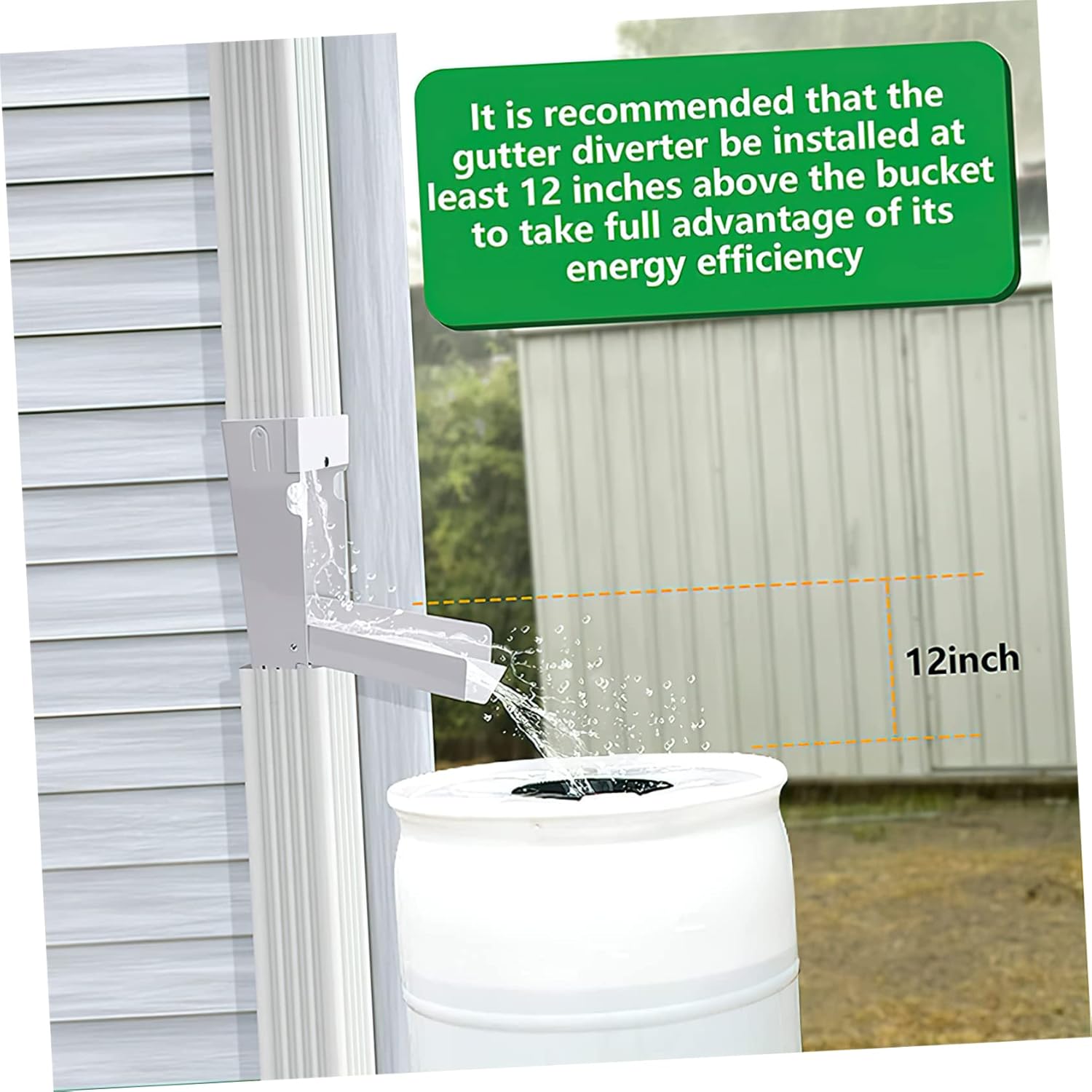 TOYANDONA Rainwater Diverter Kit Foldable Garden Water Reuse Tool for Downspouts Durable Material Easy Installation for Water Collection