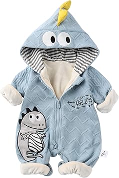 WYTbaby Baby,Clothing,Baby Boys 0-24m,Bodysuits & One-Pieces,Rompers WYTbaby Baby Boys Girls Romper Hooded Dinosaur Jumpsuit Infant Cotton Sleepsuit Long Sleeve Onesie Pajama Zipper Outfits