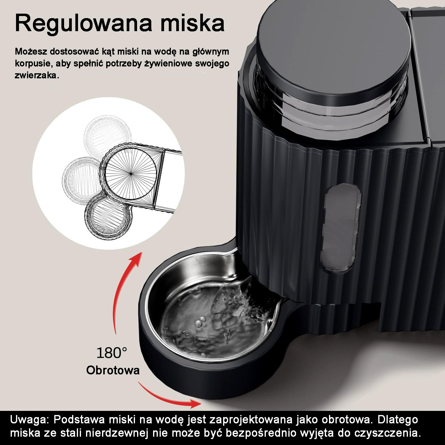 Gardner Pet Automatyczny karmnik dla kotów i dozownik wody 2 w 1, 3L*2, miski dla kotów z miską ze stali nierdzewnej, grawitacyjny dozownik wody dla psów, w 100% wolny od BPA, nie wymaga
