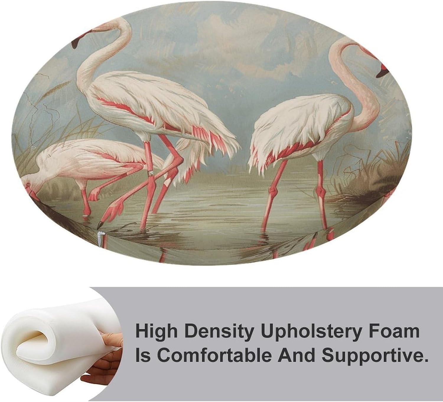 Flamingo in Water Chair Cushions Floor Pillow Chair Pad