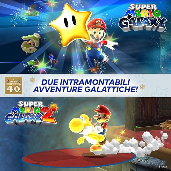 Nintendo Super Mario Galaxy + Super Mario Galaxy 2 - Ed. Italiana - Versione su scheda in use