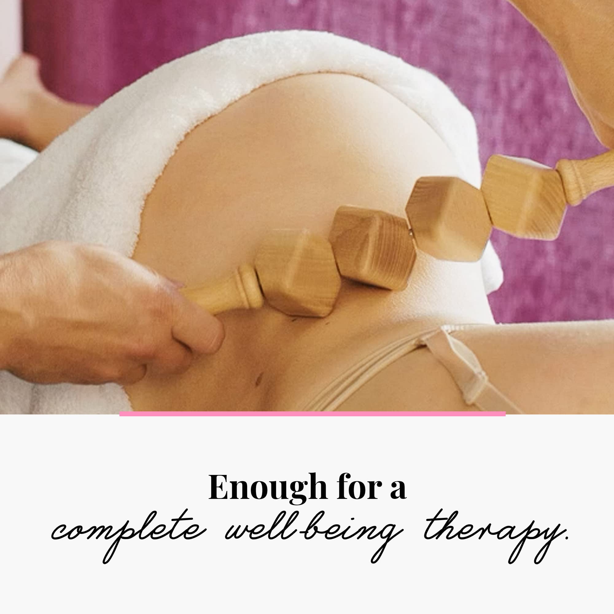 Tuuli Accessories Anti Cellulite Masseur Rouleau à Cubes de Massage Appareil Maderothérapie Bois 40 cm