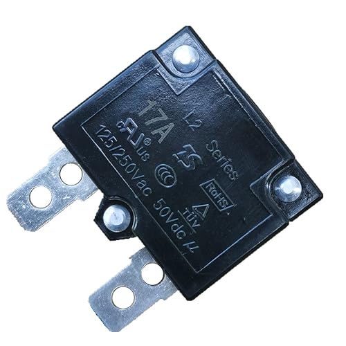 Miniatura 3 de 2 unids 17A 125250Vac 50Vdc reinicio automático relé fusible interruptor térmico interruptor interruptor circuito protector de sobrecarga de