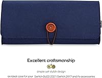 Vista 3 de ProCase Estuche de transporte para Nintendo Switch OLED y Nintendo Switch, bolsa de viaje portátil ultra delgada bolsa de fieltro con 5 soportes