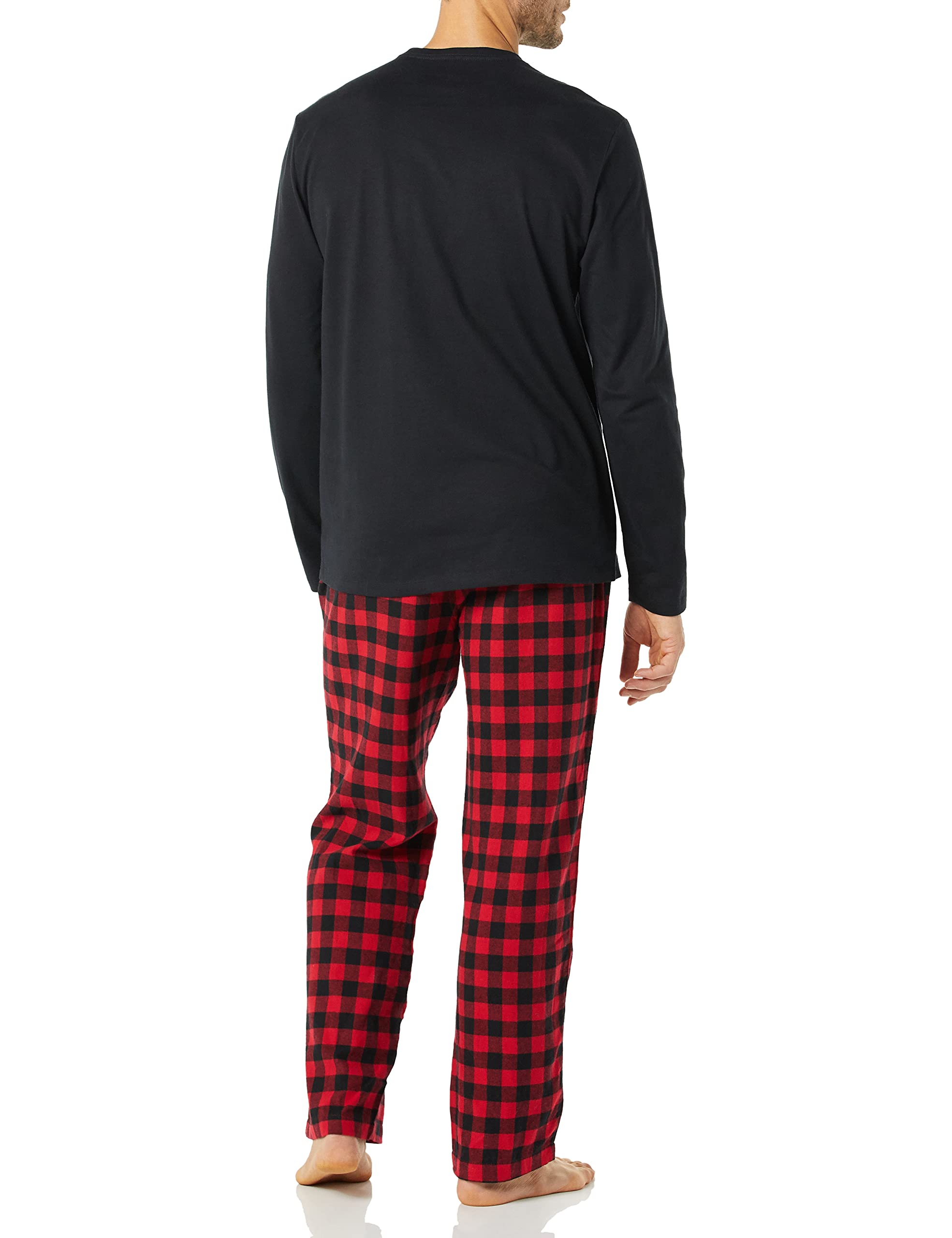 Amazon Essentials Completo Pigiama con Pantaloni e Maglia a Maniche Lunghe in Flanella Uomo