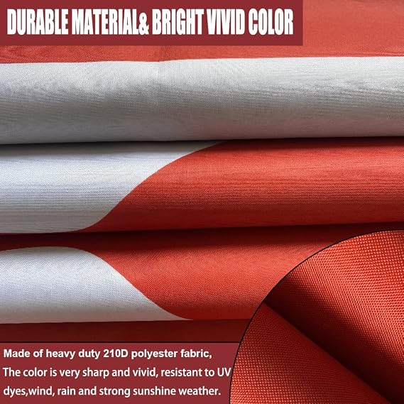 Canada Flag 2x3 Outdoor Double Sided - Vivid Color Polyester Canvas Header and 4 Rows Stitched - Canadian National Flags with Brass Grommets