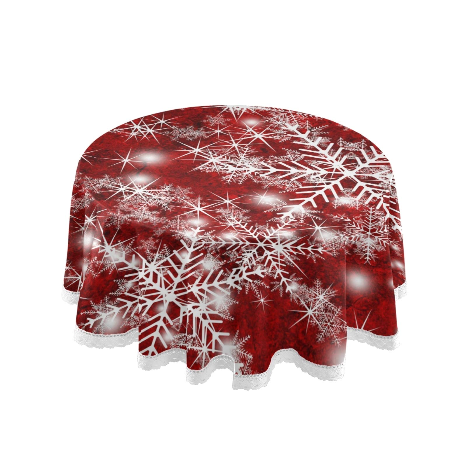 Nappe de Noël pour table ronde Mnsruu : protégez et décorez votre meuble