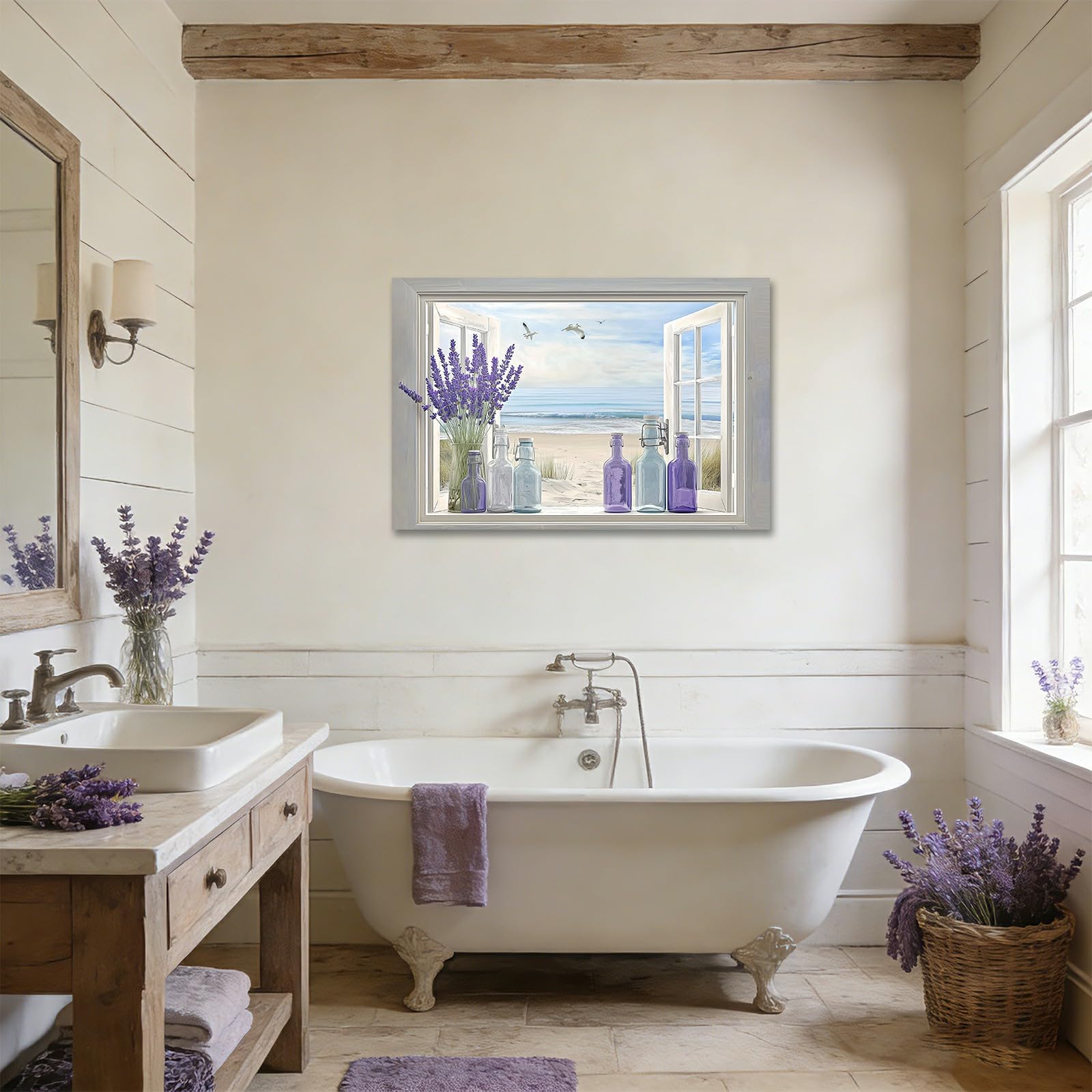 Lavender Wall Art Poster - Coastal Floral Prints -2