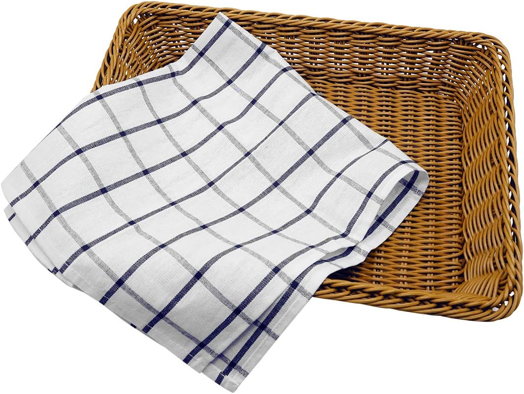 Large Bread Basket, Yzakka 15.74 Inch Bread Proofing Basket Food Serving Basket with Liner Kitchen Towel for Picnic Restaurant