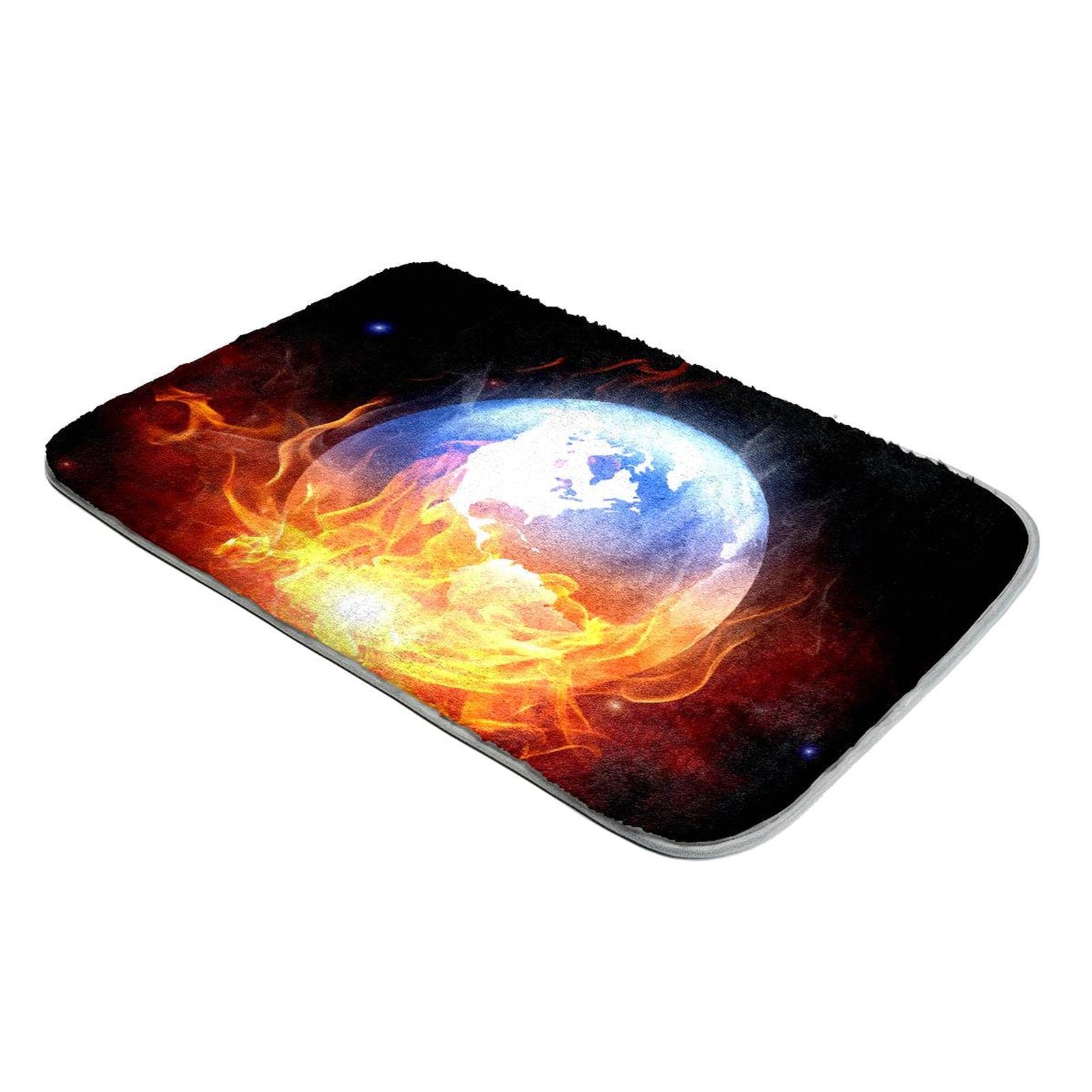 Tapis à poils longs ultra doux The Burning Earth Fire pour réchauffer votre coin lecture