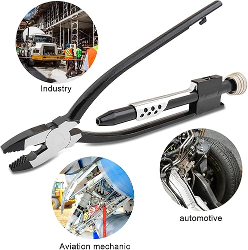 Miniatura 6 de Gunpla Alicates de torsión de alambre de seguridad de 9 pulgadas con resorte automático con retorno de mordazas resistentes para torsión de cables