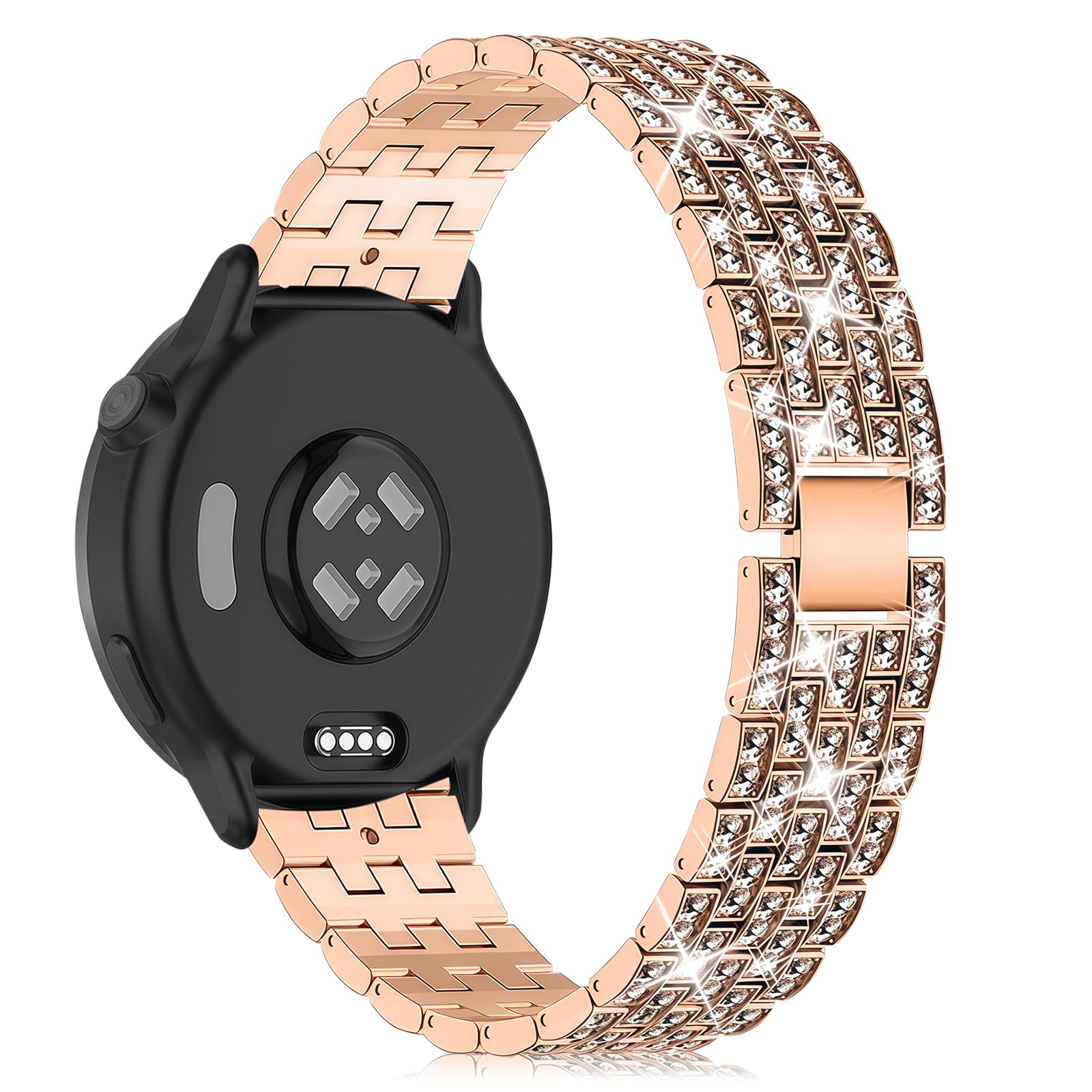 20mm Strap for Garmin Forerunner 570 42mm/165/165 Music, Approach S50/S44, Vivoactive 6/3/3 music, vívomove Trend, Venu Sq 2/2 Music Edition, Diamond Strap for Venu 2 Plus