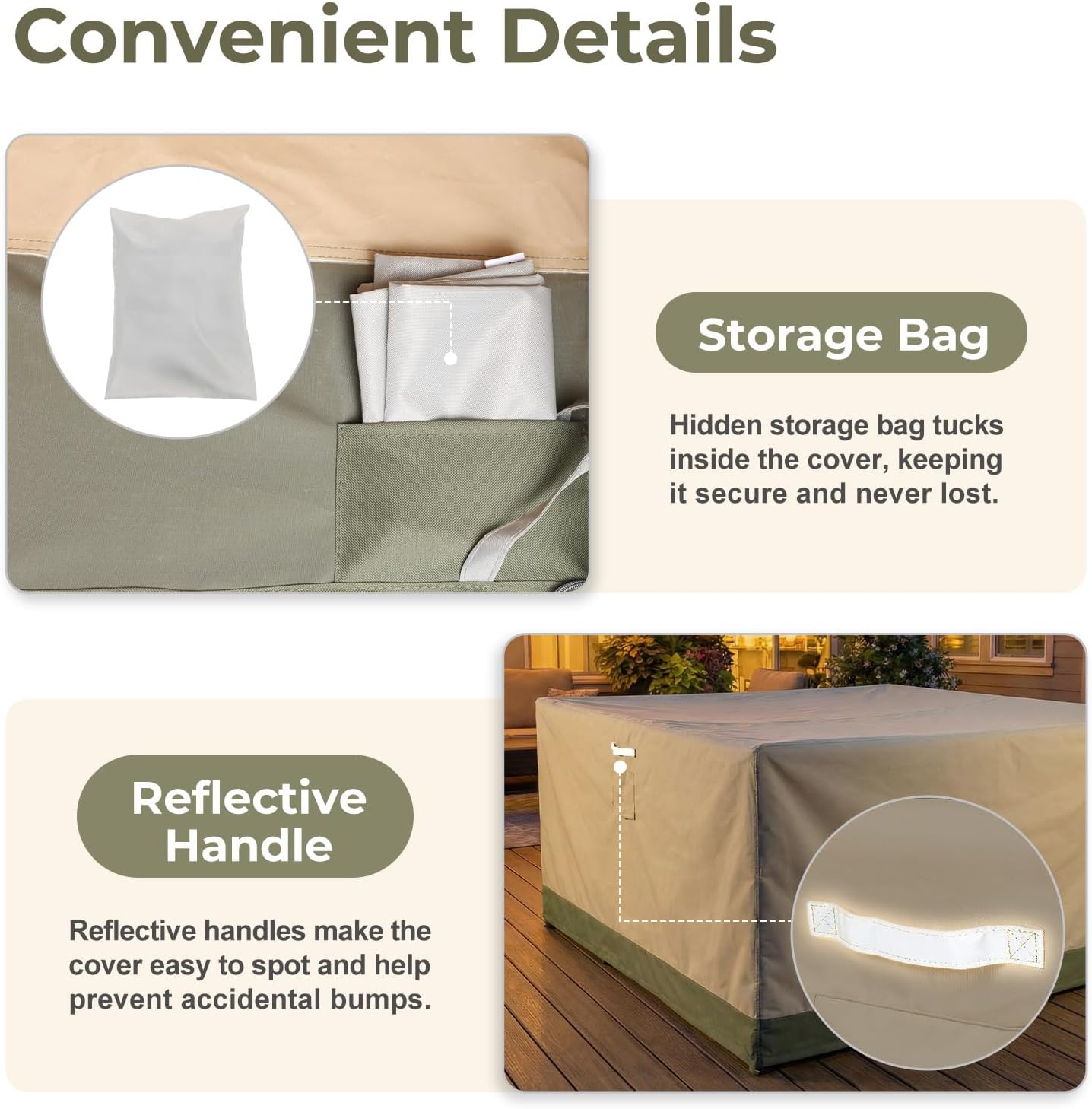 BPS Patio Furniture Cover for Outdoor Table and Chairs, 600D Waterproof and Anti-UV Patio Sectional Set Cover for Outside General Purpose Furniture, 86''L x 86''W x 32''H