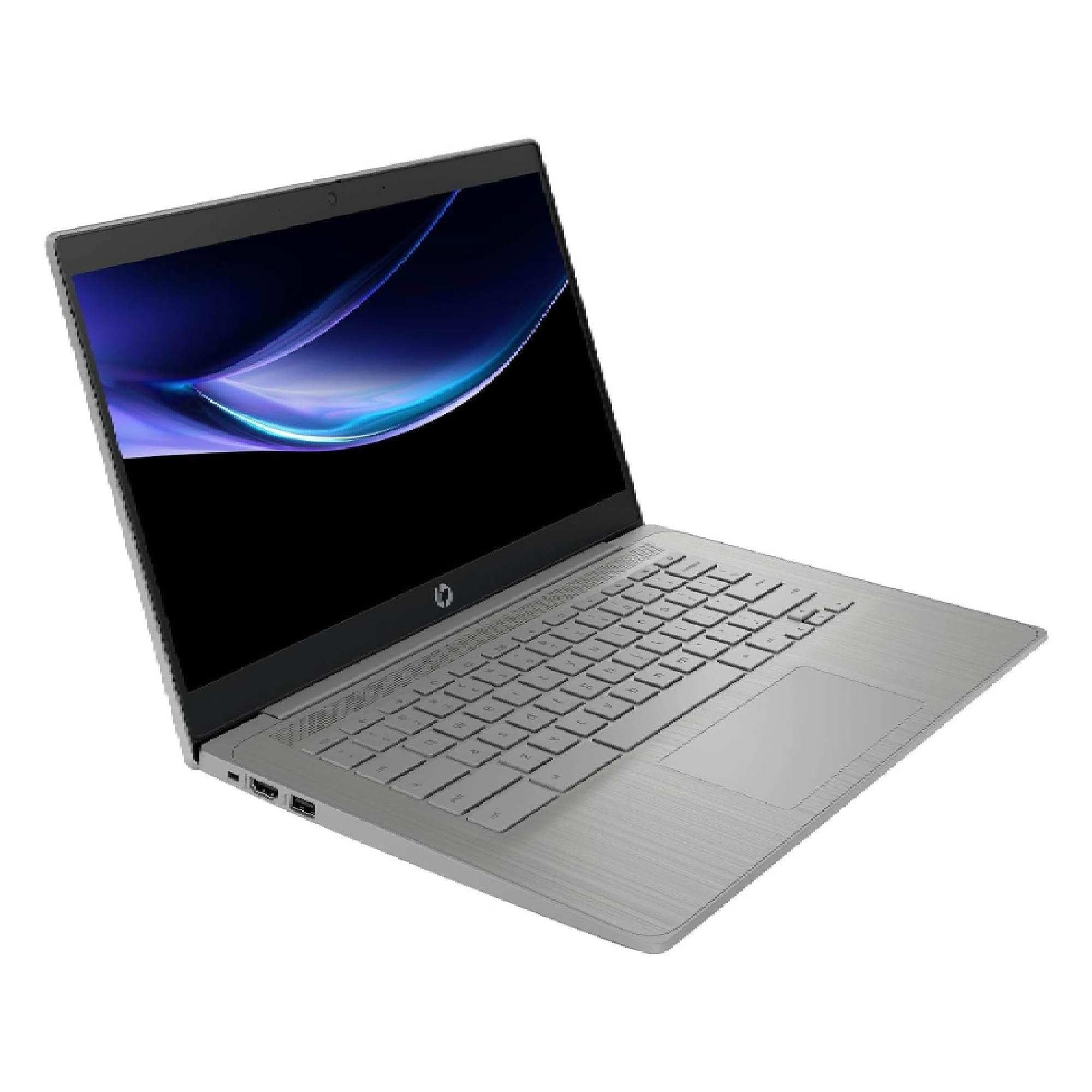 HP Chromebook 14a-ne1000sfx Ordinateur Portable 14" HD, PC Portable (Celeron N4500, RAM 4 Go, eMMC 64 Go, Intel UHD Graphics, ChromeOS), Laptop Gris, Clavier AZERTY