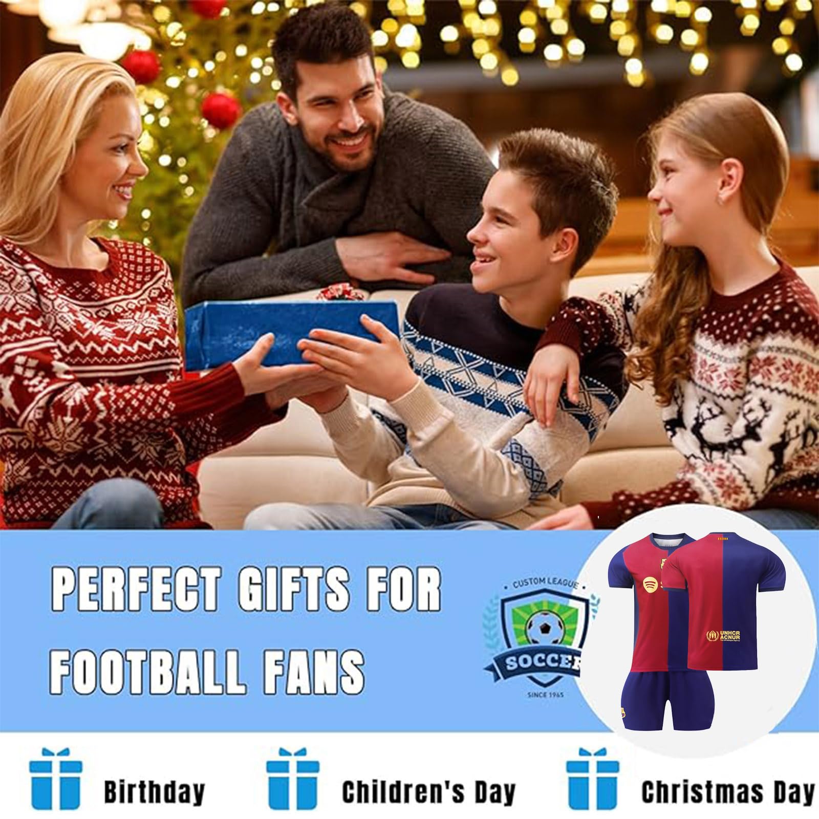 Personalisiertes Barca Heimstil 25/26 Trikot Fußballtrikot für Kinder Erwachsene Fussball Jersey Football Trikots mit Name Nummer