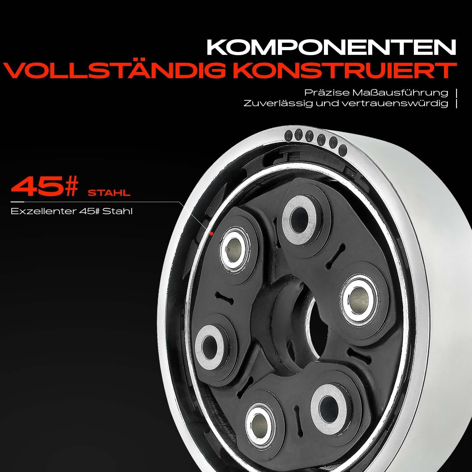 Frankberg Gelenkscheibe Hardyscheibe Hinten Kompatibel mit A3 2003-2013 Octavia II 2004-2013 Superb II 2008-2015 Golf V 2004-2008 P.a.s.s.a.t 2005-2014 Replace# 1K0521307A
