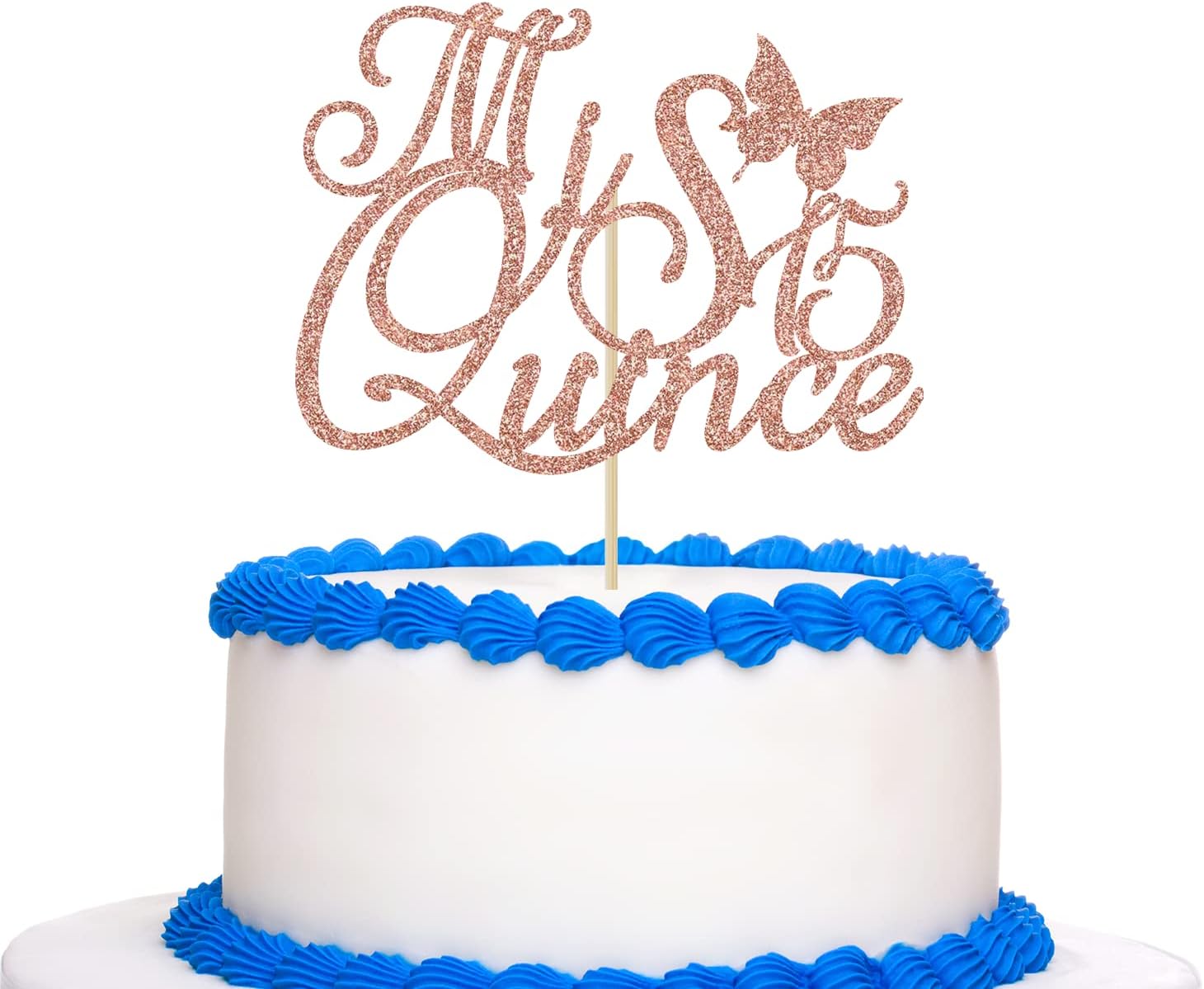 Glitter Mis Quince Cake Topper Happy 15th Birthday Cake