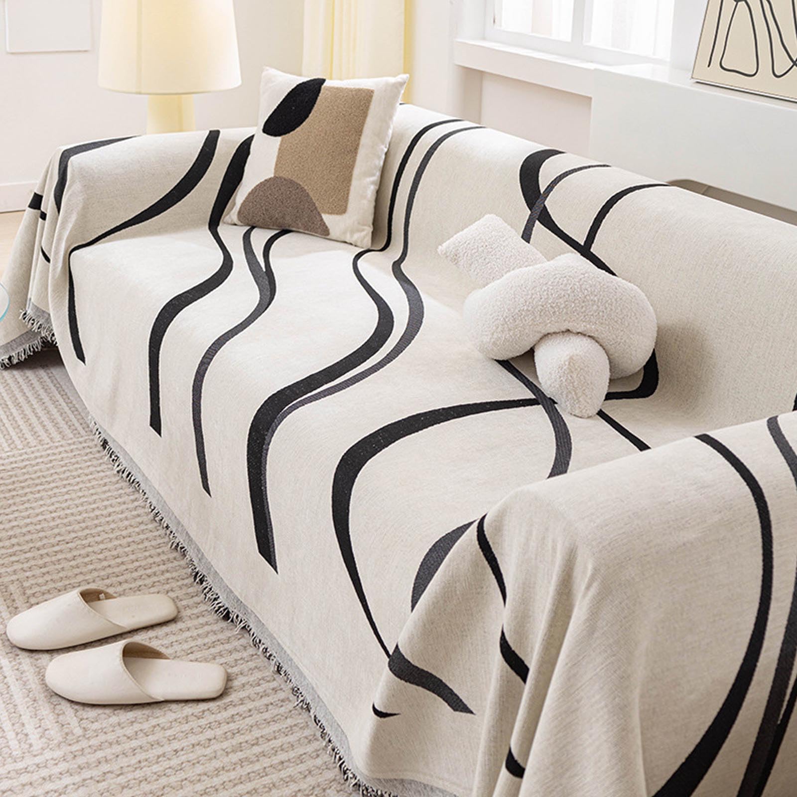 Housse de canapé en chenille lavable en machine pour grand confort