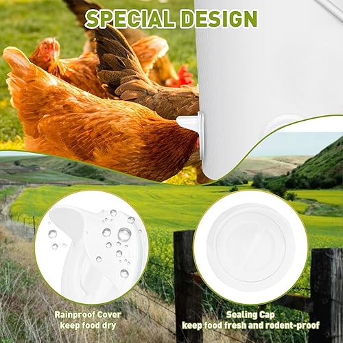 Miniatura 3 de Kit de alimentador de pollo de 12 piezas y kit de 12 tazas de agua de pollo, taza de agua de pollo por gravedad y kit de puerto de alimentador
