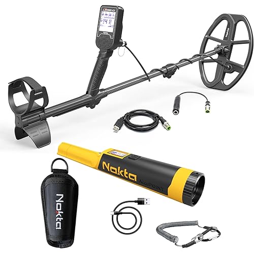 Nokta The Legend Metal Detector, Waterproof Detector for Adults with 12" Coil (The Legend + Accupoint)