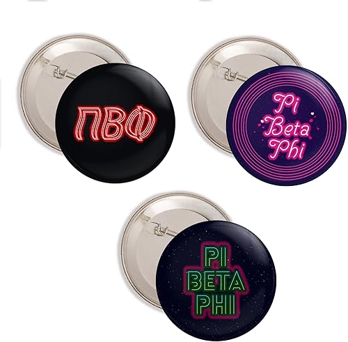 Vista 6 de Desert Cactus Pi Beta Phi Buttons Pin Sorority 3 Pieces of Variety Back Badge 2.25-inch
