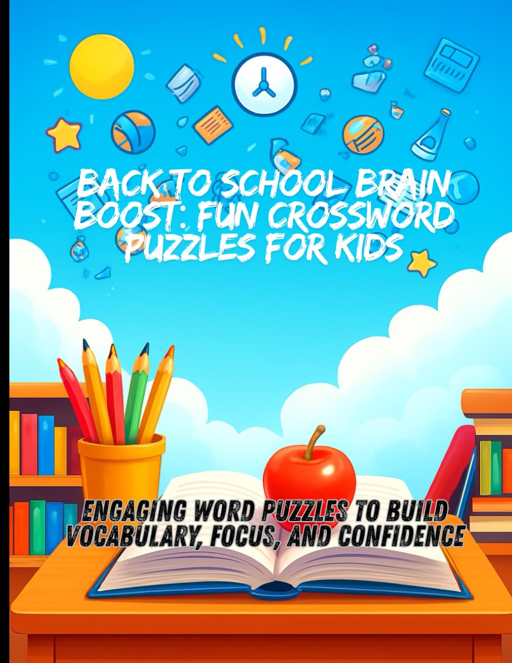 Back to School Brain Boost: Fun Crossword Puzzles for Kids: Engaging Word Puzzles to Build Vocabulary, Focus, and Confidence