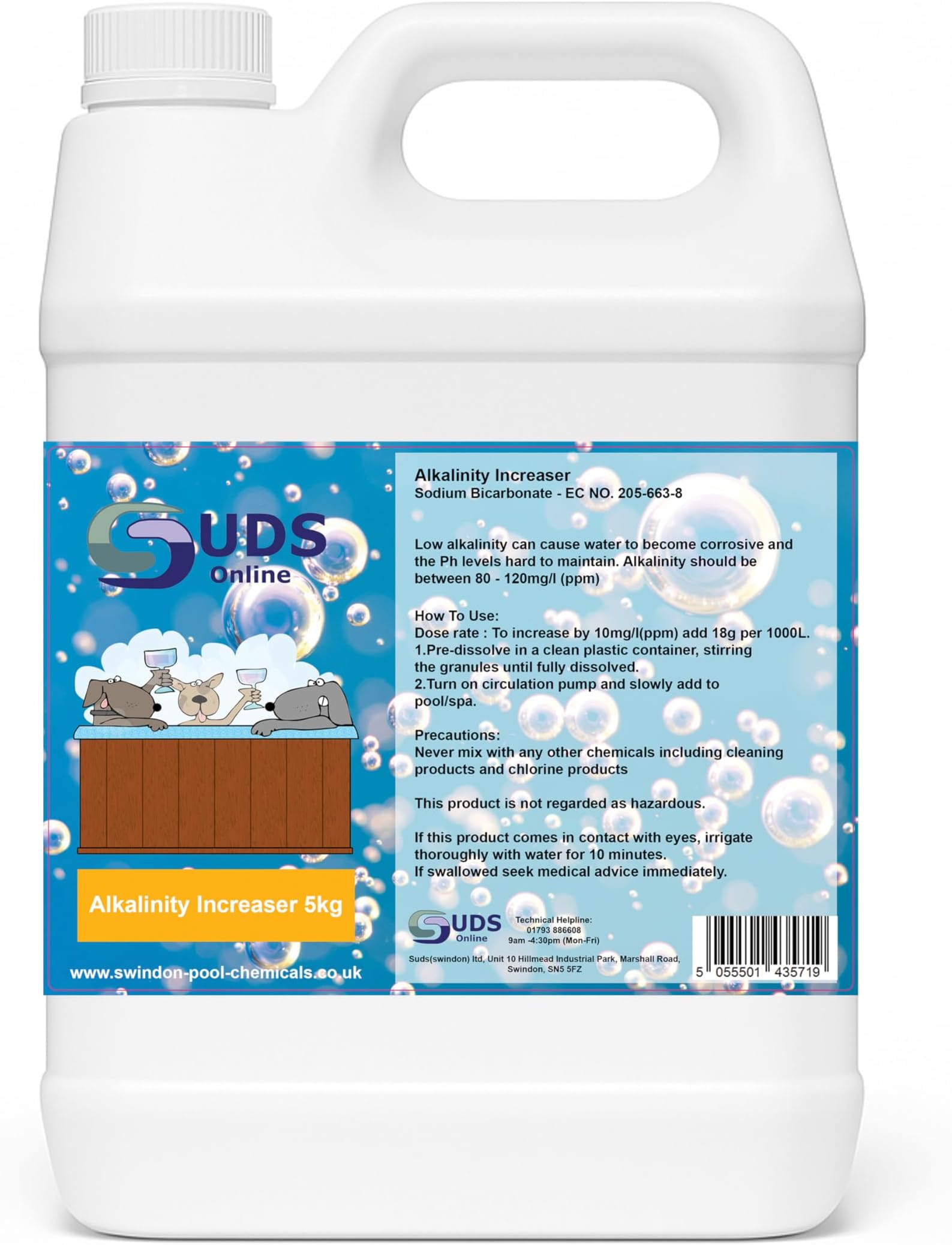 5KG TA Plus Total Alkalinity increaser raiser Hot Tub Spas swimming pool (Alkalinity Builder)
