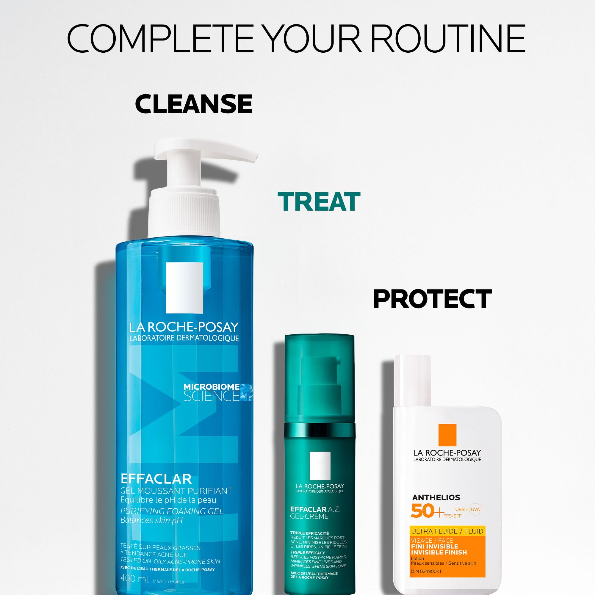 La Roche-Posay Effaclar A.Z. Gel-Cream, Trattamento Anti-Imperfezioni e Anti-Invecchiamento, Purifica la Pelle, Corregge le Macchie Pigmentarie, Arricchito con Acido Azelaico e Acido Ialuronico, 40 ml